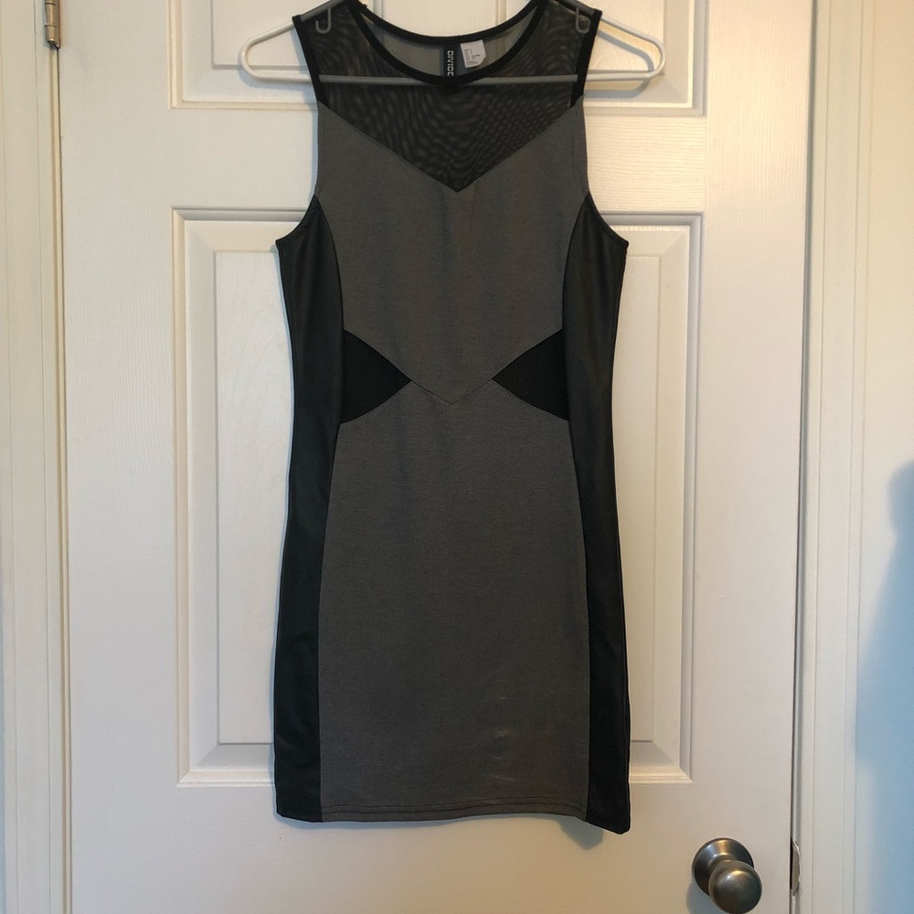 Mesh sides black dress